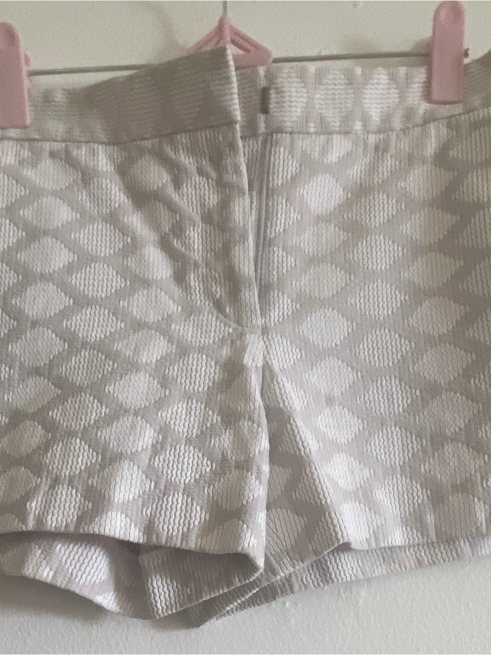 Theory White Textured High-Waist Women’s Shorts